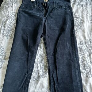 Jcrew Navy and blue corduroy pants. Size 30 32